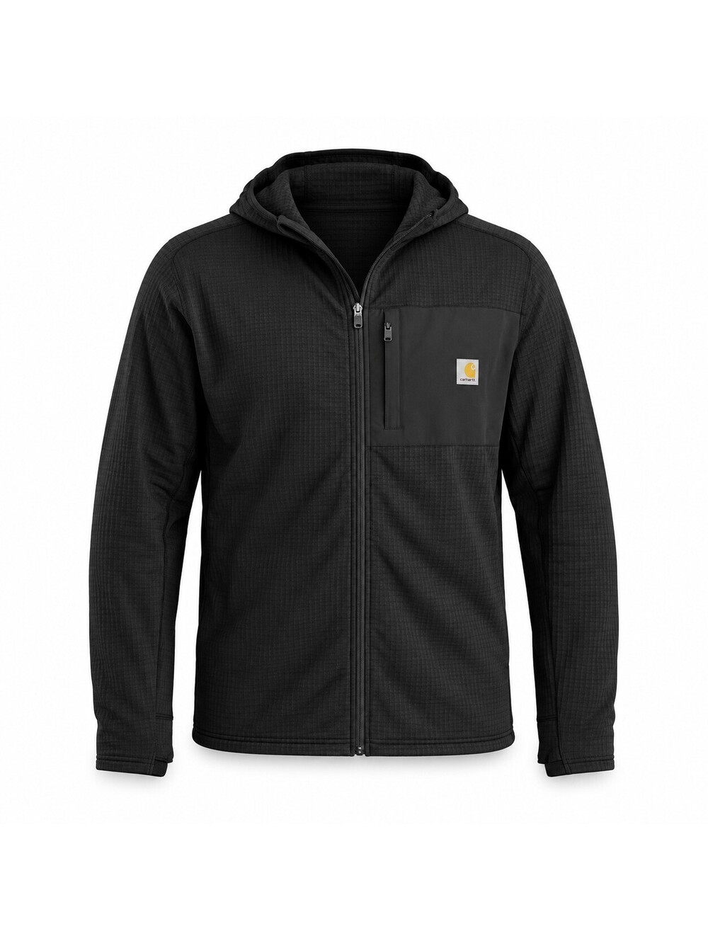 Carhartt Force Full Zip Hooded Shirt Men’s Medium Black Relaxed Fit NWT 106625